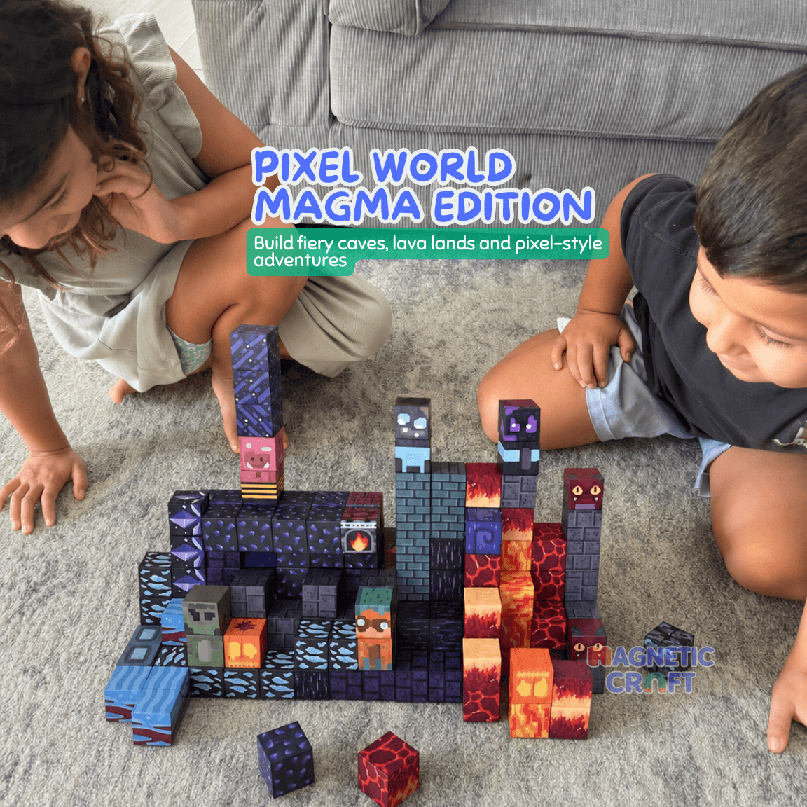 Pixel World Magma Edition 100 PCS Magnetic Cubes