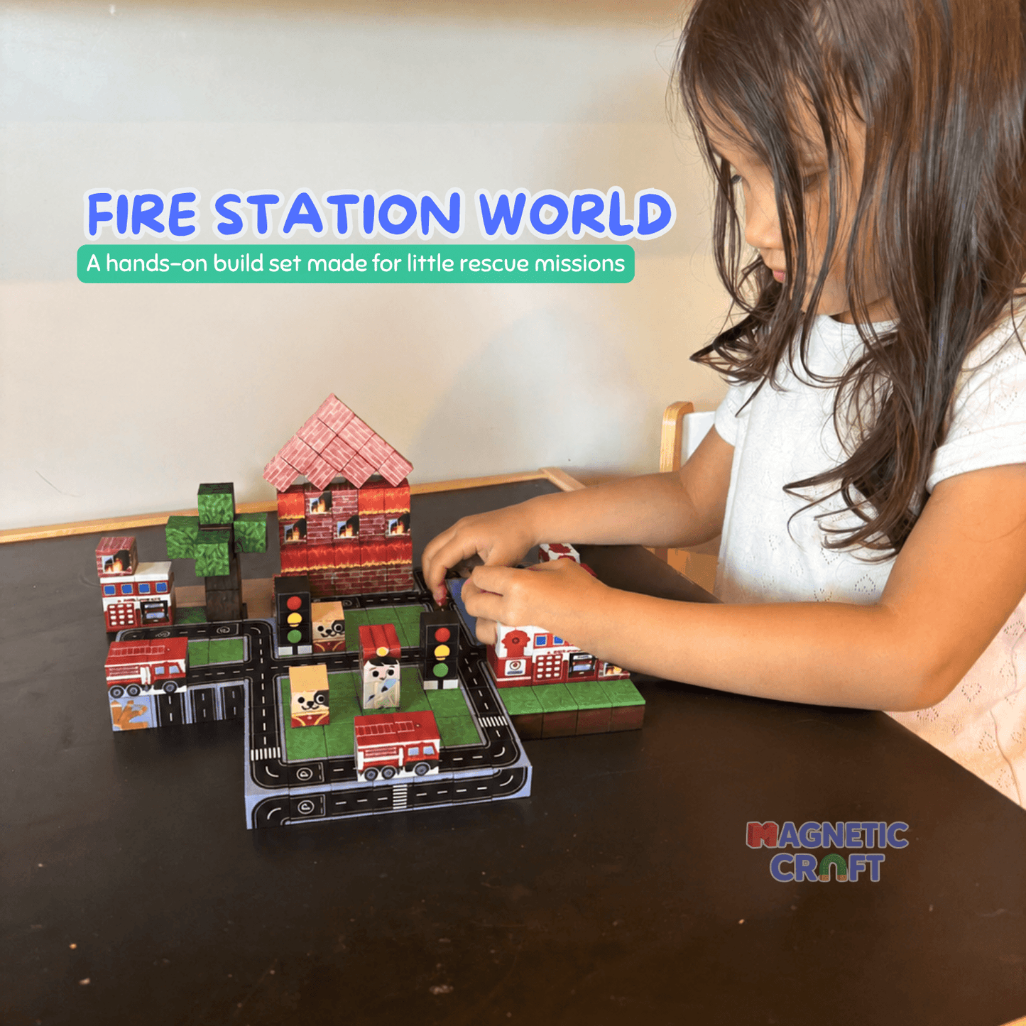 Fire Station World 100 PCS Magnetic Cubes