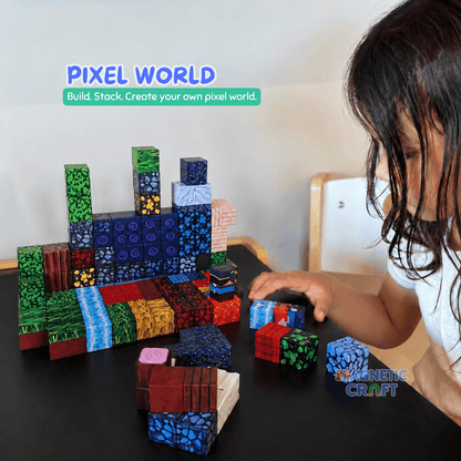 Pixel World 200 PCS Magnetic Cubes