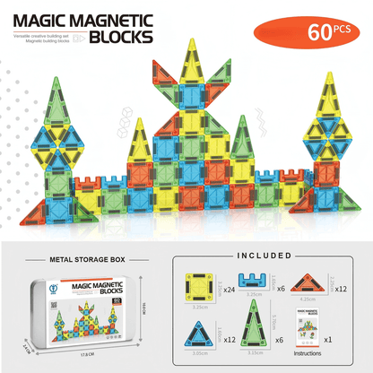 Mini Magnetic Tiles 60 PCS
