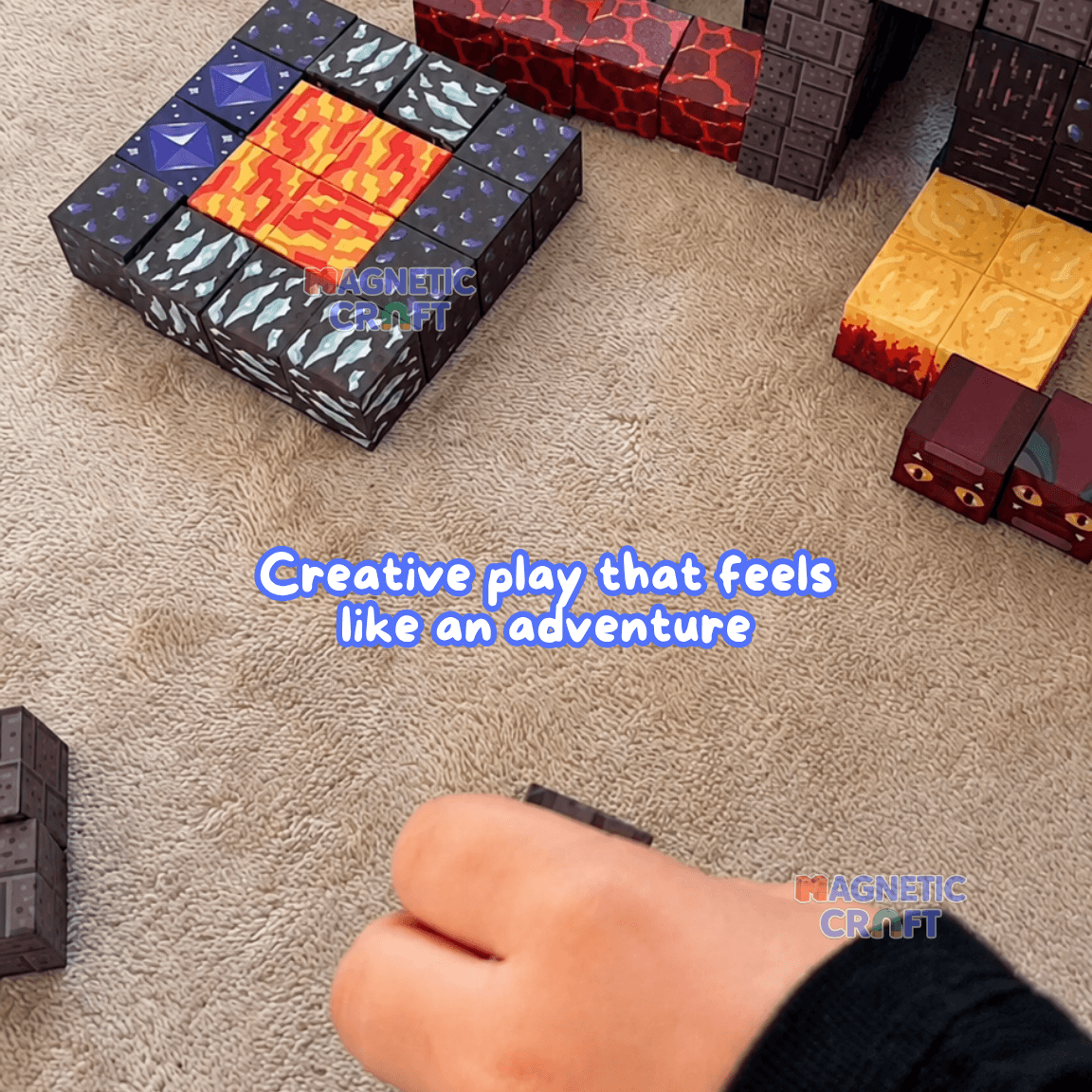 Pixel World Magma Edition 100 PCS Magnetic Cubes