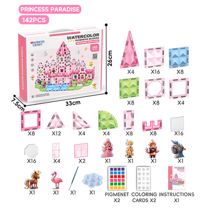 Princess Watercolour Magnetic Tiles