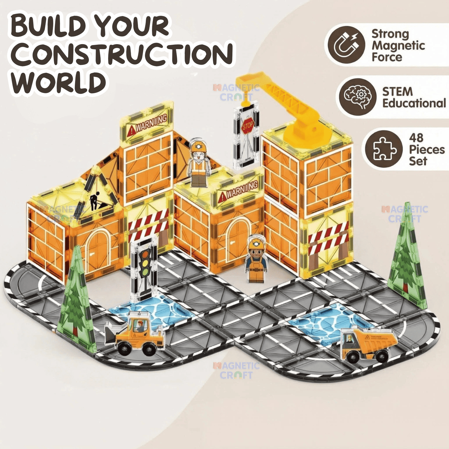 Construction World Magnetic Tiles
