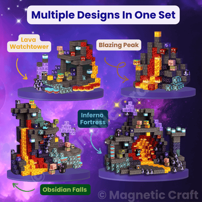 Pixel World Magma Edition 100 PCS Magnetic Cubes