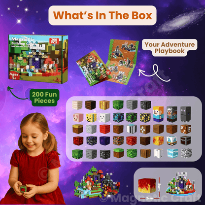 Pixel World 200 PCS Magnetic Cubes