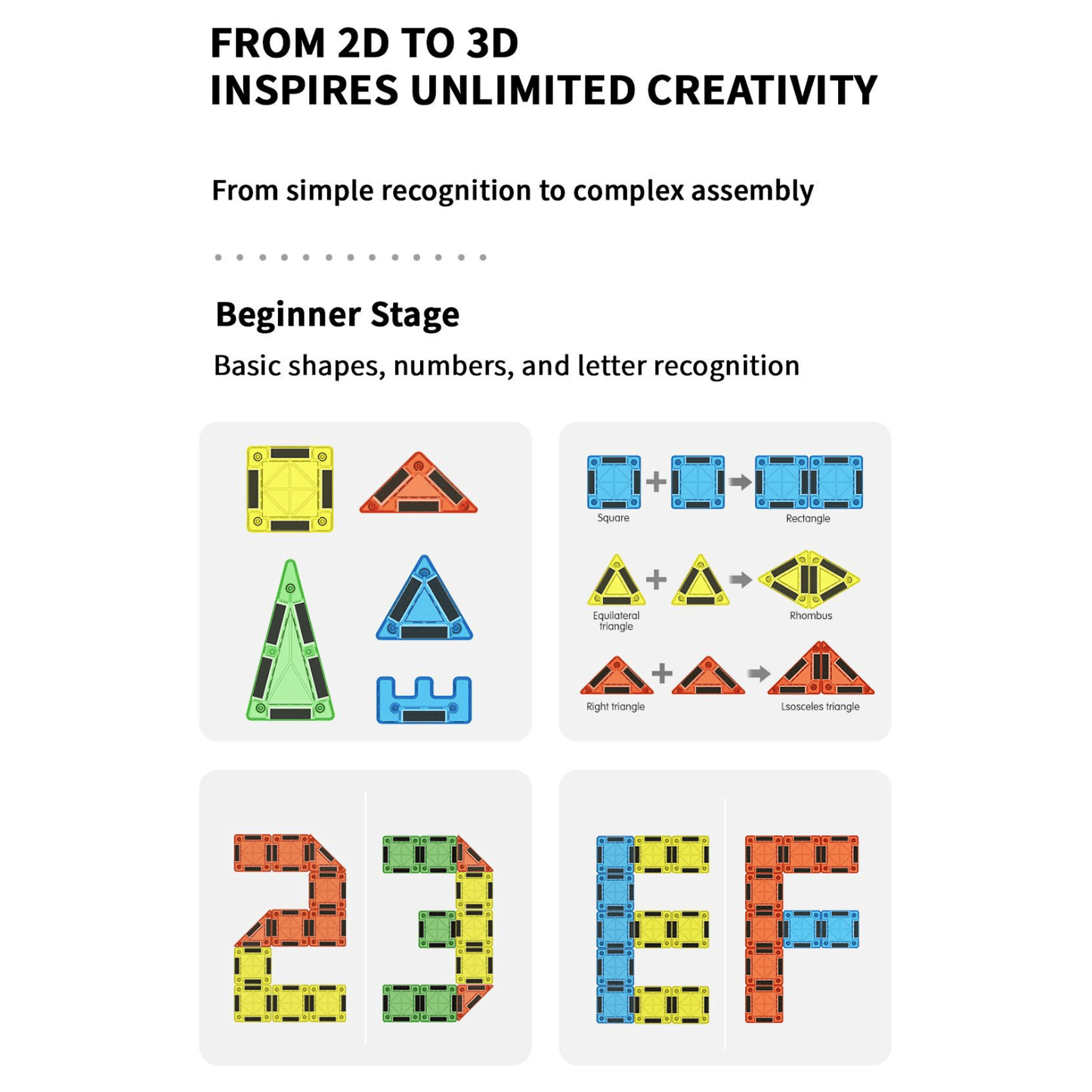 Mini Magnetic Tiles 60 PCS