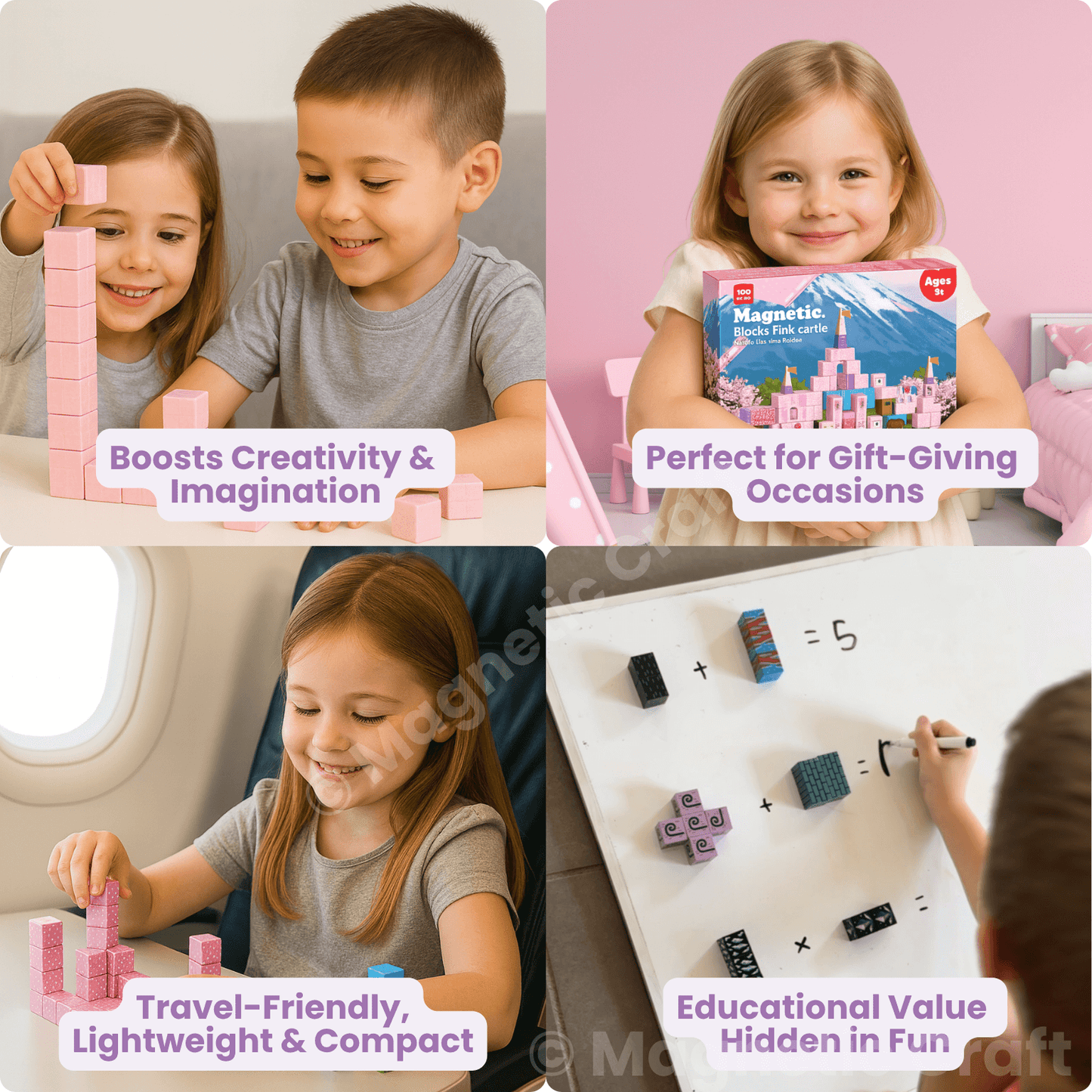 The Builders & Bravehearts Bundle Magnetic Blocks