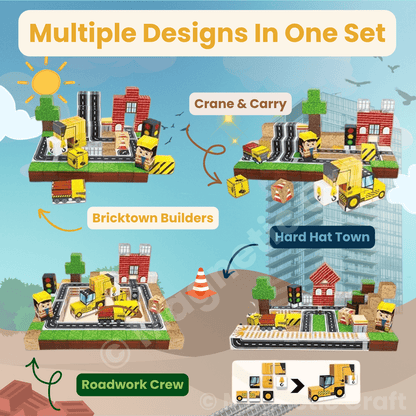 The Builders & Bravehearts Bundle Magnetic Blocks