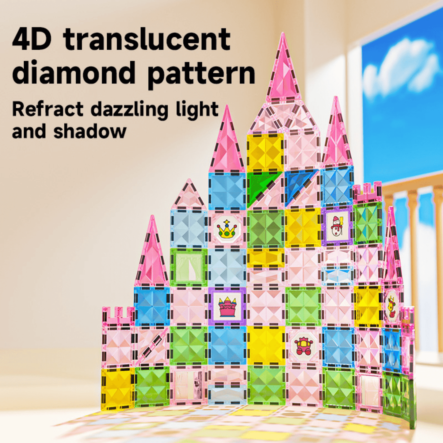 Princess Watercolour Magnetic Tiles