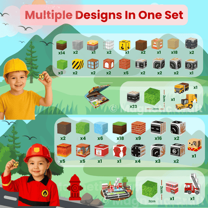 The Builders & Bravehearts Bundle Magnetic Blocks