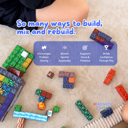 Pixel World 200 PCS Magnetic Cubes