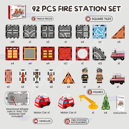 Fire Station Magnetic Tiles