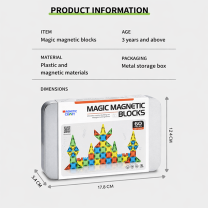 Mini Magnetic Tiles 60 PCS