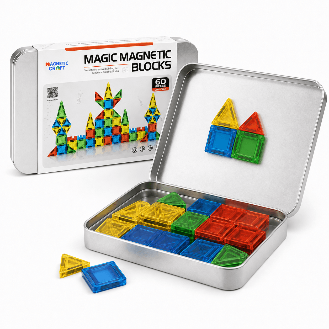 Mini Magnetic Tiles 60 PCS