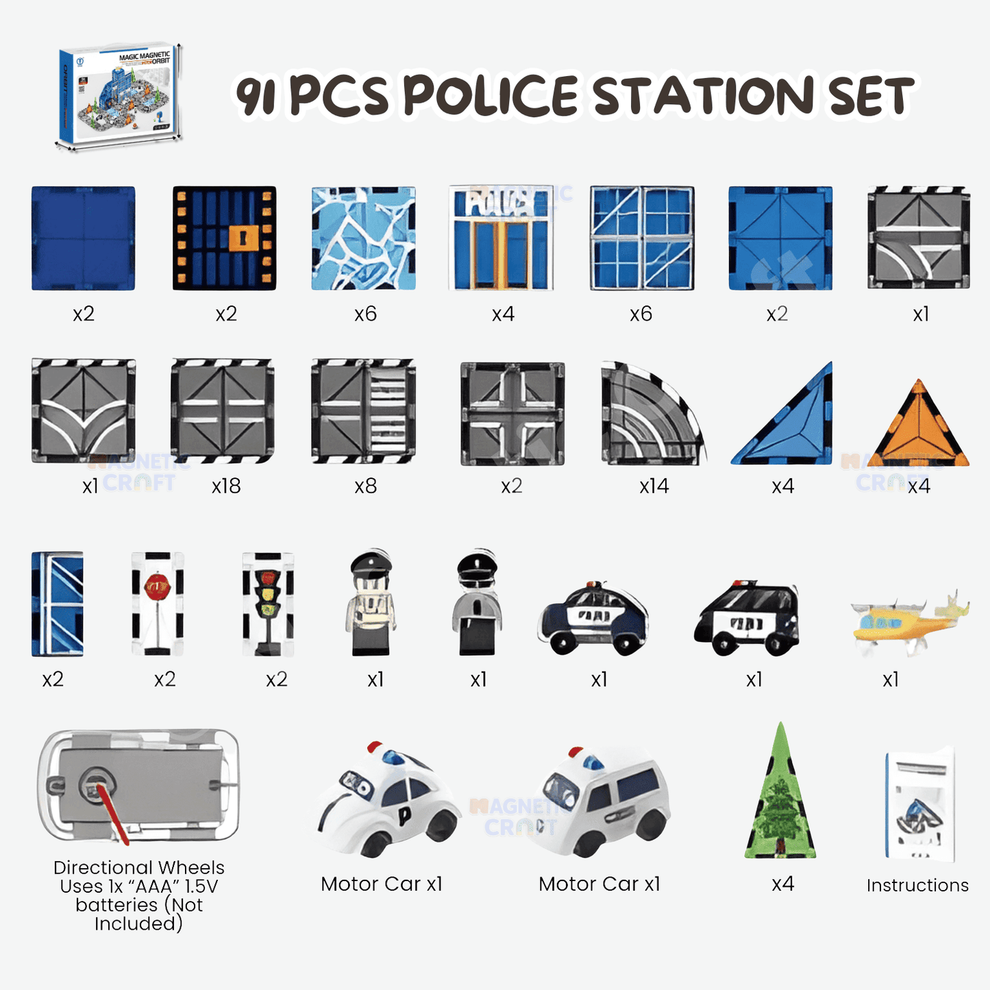 91 pieces