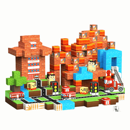 Fire Station World 100 PCS Magnetic Cubes