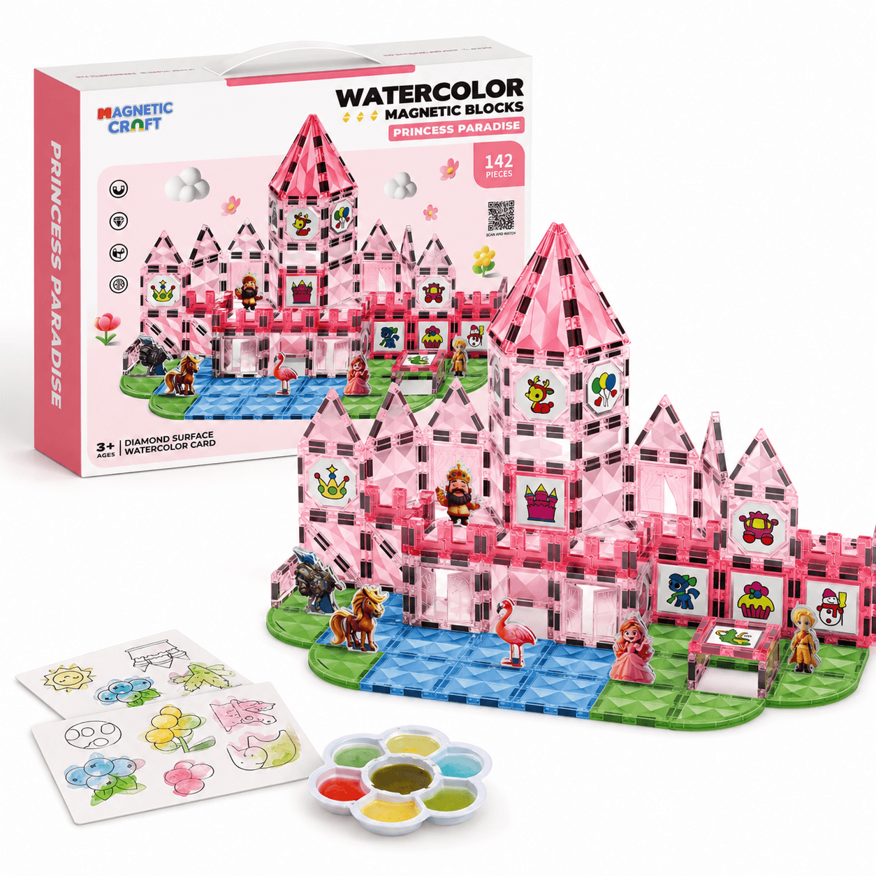 Princess Watercolour Magnetic Tiles